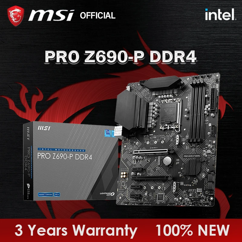 

MSI PRO Z690-P DDR4 Motherboard Intel Z690 Gaming Mainboard 12900K 12700K 12600K With Intel CPU Z690 1700 2.5G LAN PCIe 5.0 ATX