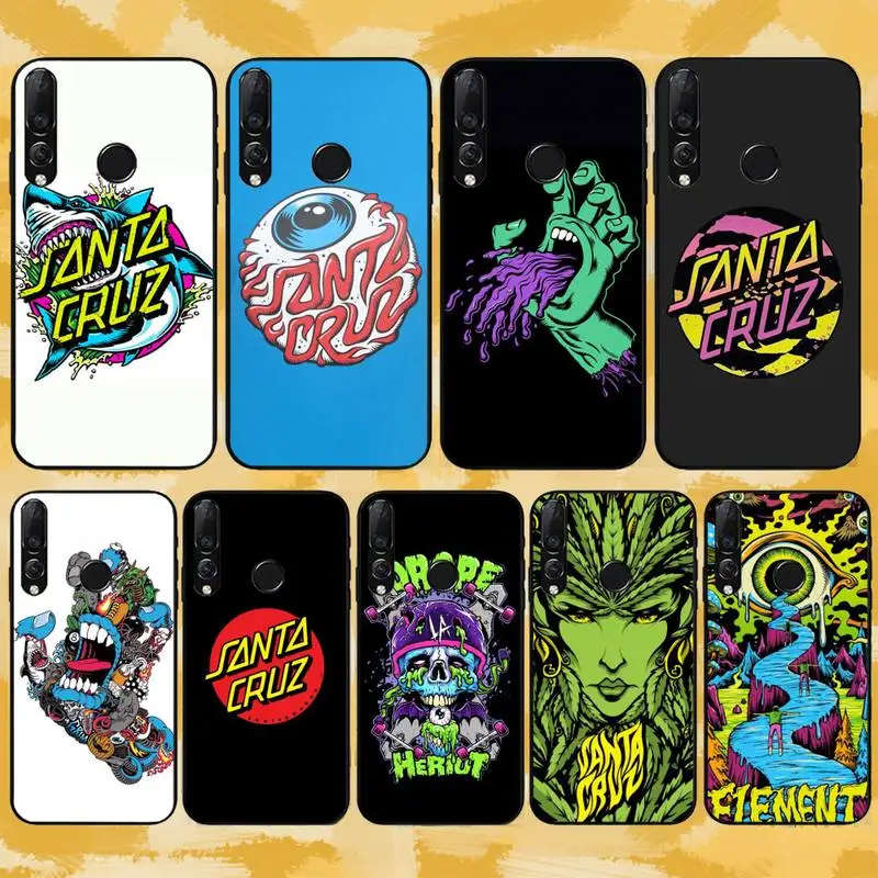 

Santa Cruz Skateboards Art Phone Case fundas shell cover for HUAWEI P10 P20 P30 P40 mate 30 40 lite Pro