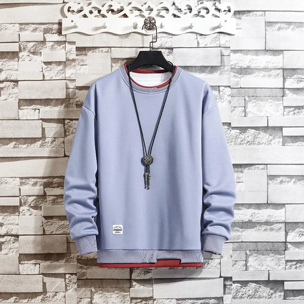 

Casual Sweatshirt Long Sleeve Soft Coldproof Spring Autumn Male Casual Sweatshirt Men Sweatshirt Daily Clothing