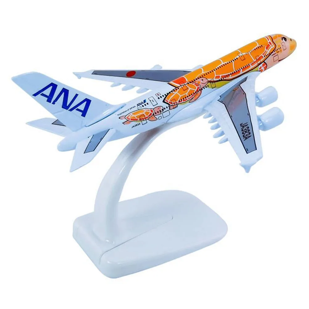1/500 Mini Simulated Solid Alloy ANA A380 KaLa Airplane Model Toy Assemble Aircraft Military Building Model Toy Home Ornament