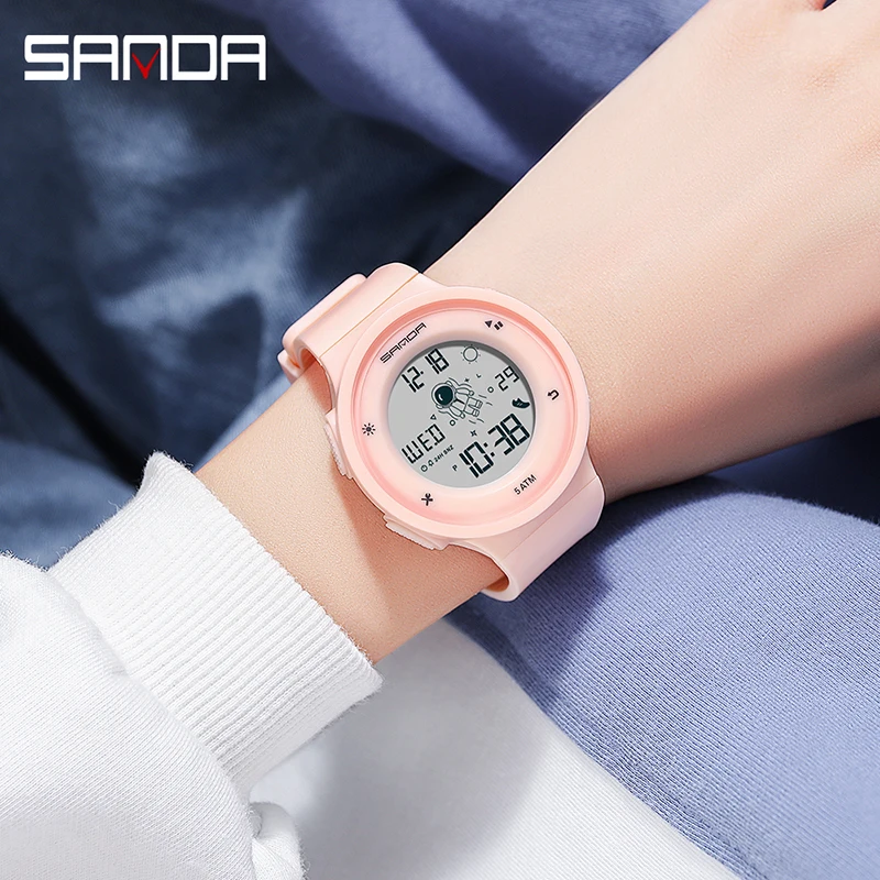 SANDA Sports Watch For Women Casual Fashion Waterproof LED Digital Watch Womens Watches Multifunction Timer Alarm Clock Reloj enlarge