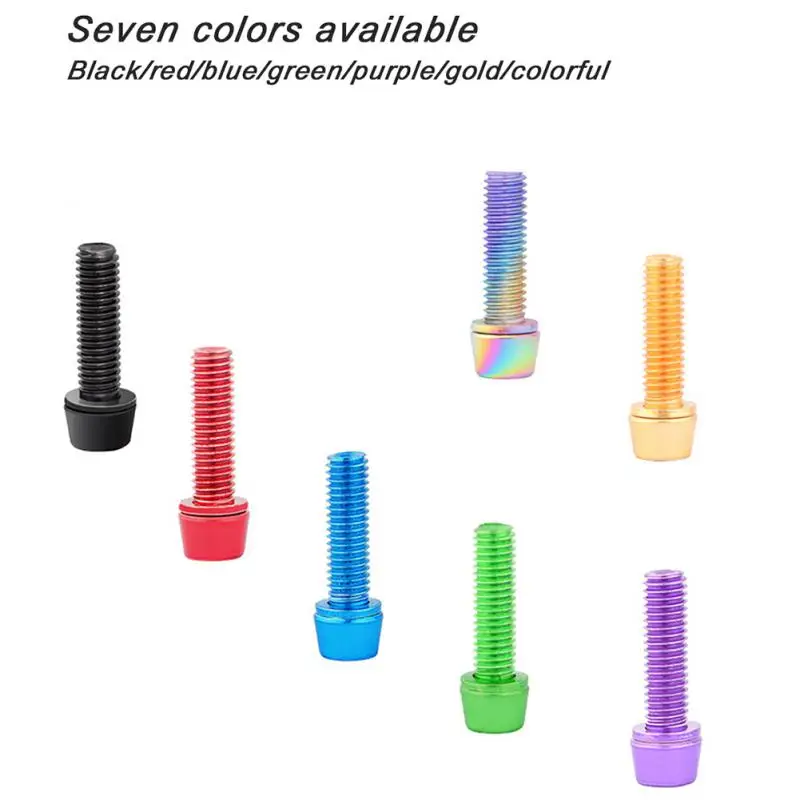 

Набор винтов для руля MTB красочные винты из нержавеющей стали с титановым покрытием M5 * 18 мм