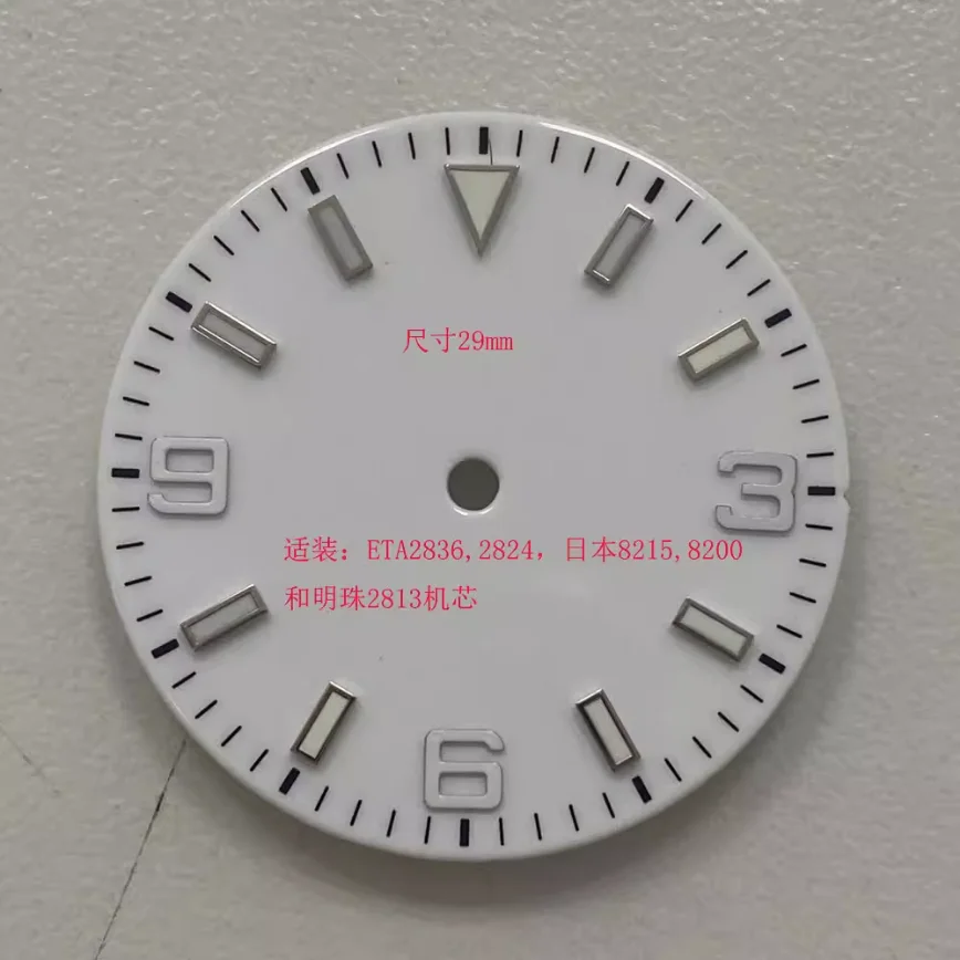 Watch Accessories 29.2mm Dial + Hands White Black Blue Dial Fits 2813/8215 Series Movements Watch Dial + Hands