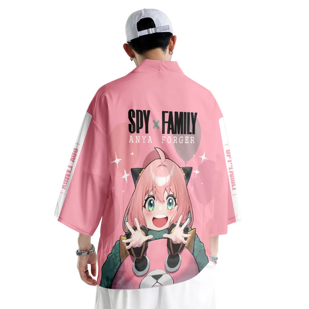 

Накидка-кимоно SPY×FAMILY, кардиган, халат, костюм для косплея, повседневное пальто с принтом