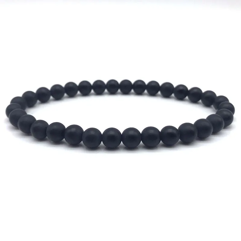 

Новый классический мужской браслет из ниток камня простой 6 мм браслет ручной работы из камня с бусинами для мужчин ювелирные изделия для ве...