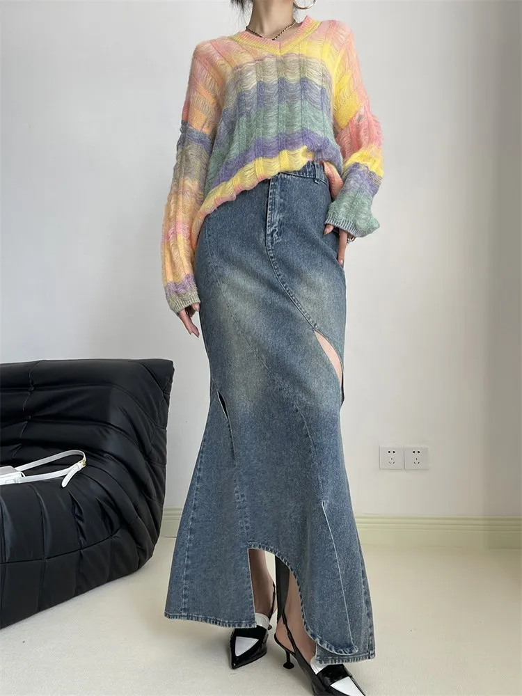 Рисунок 4 - Юбка BPN женская джинсовая с вырезами