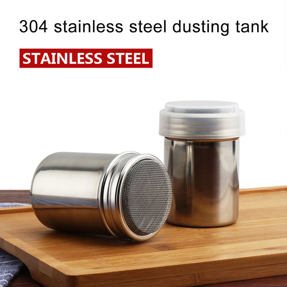 

Stainless Steel Flour Sugar Icing Mesh Sifter Powder Spreading Tank with Mesh and Dense Hole