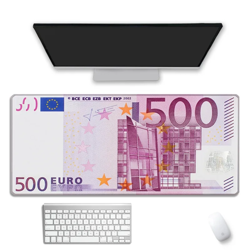 

Personalized Currency Mouse Pad Large High-end Thickened Edge-locked Gaming Keyboard Pad Group Personal Desk Pad 400*800*3mm