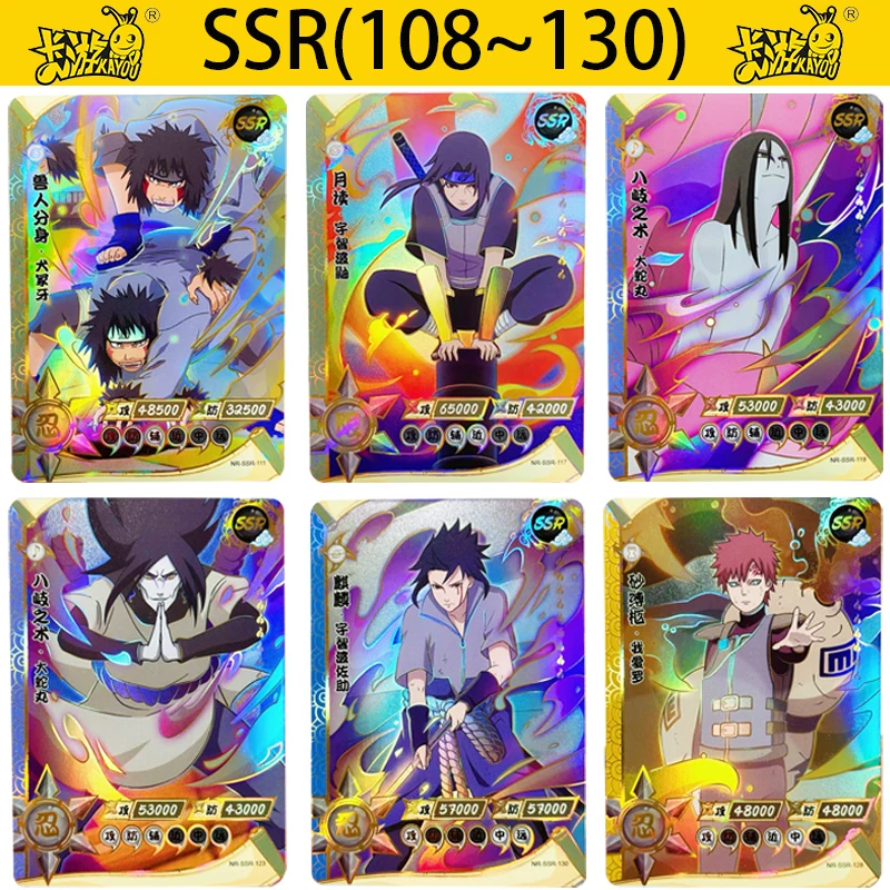 KAYOU Naruto SSR Cards Anime Characters Nara Shikamaru Inuzuka Kiba Namikaze Minato Gaara Konan Uchiha Itachi Collection Cards