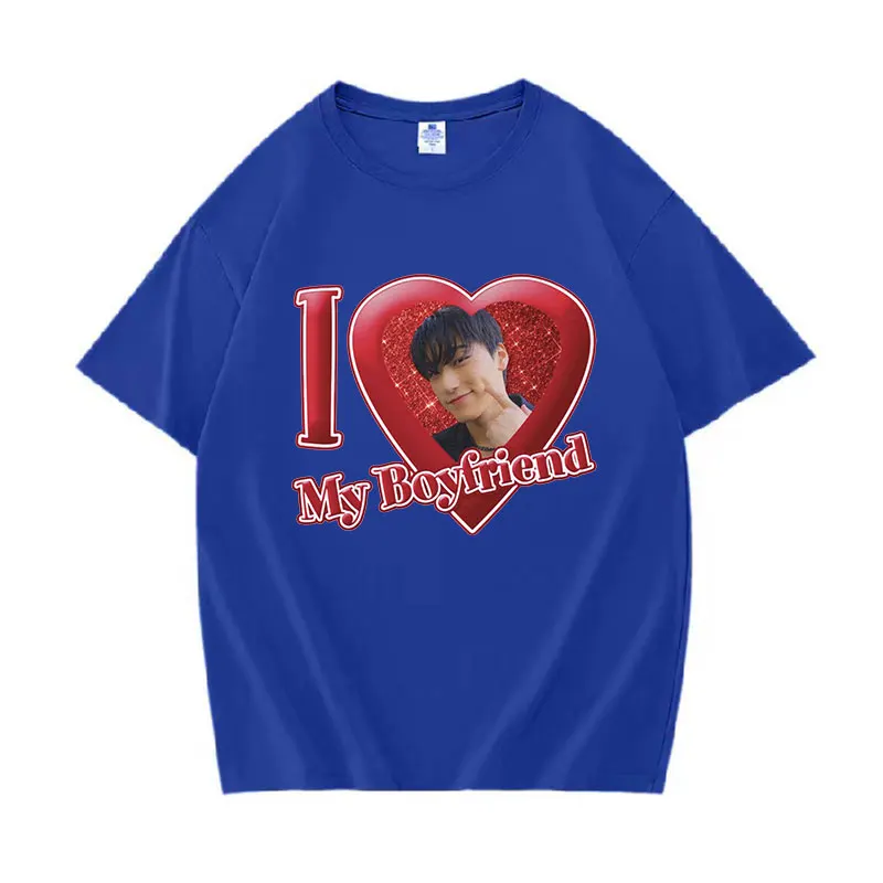 Футболка мужская оверсайз из 100% хлопка с принтом Я люблю моего бойфренда