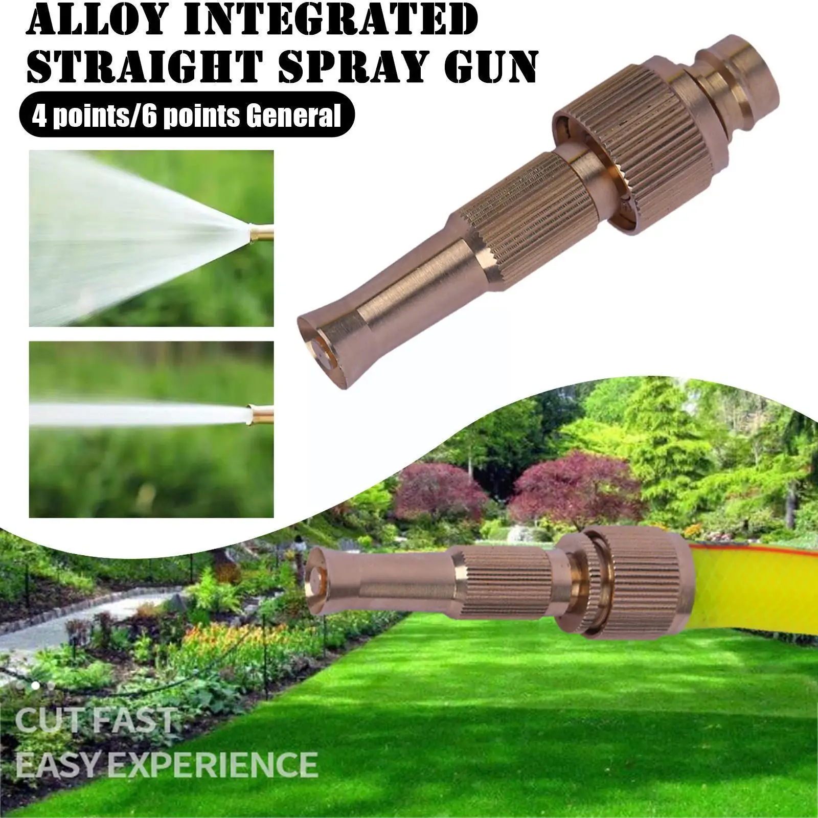 

Gardening Irrigation Spray Gun Brass Misting Spray Nozzle System Hose Lawn Nozzle Wash Brass Garden Car Hose Sprinkler Wate Q4b9