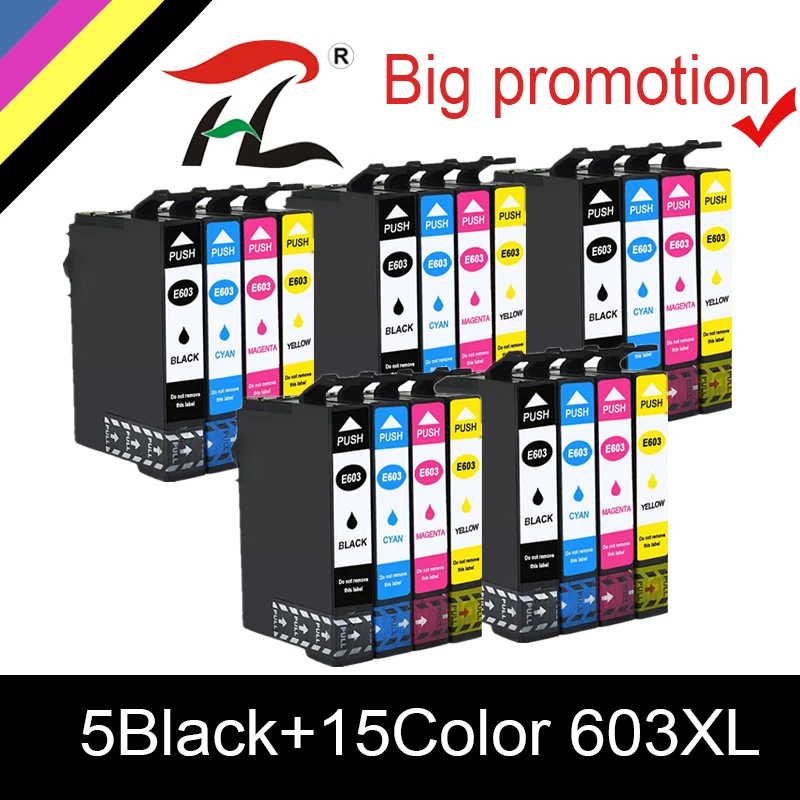 HTL 603XL T603 Compatible Ink Cartridge 603 XL E603 For Epson XP 2100 2105 3100 3105 4100 4105 2810 2830 Printer