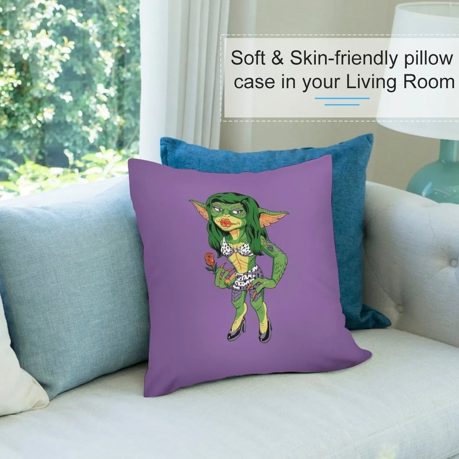 Чехол для подушки Greta the Gremlin