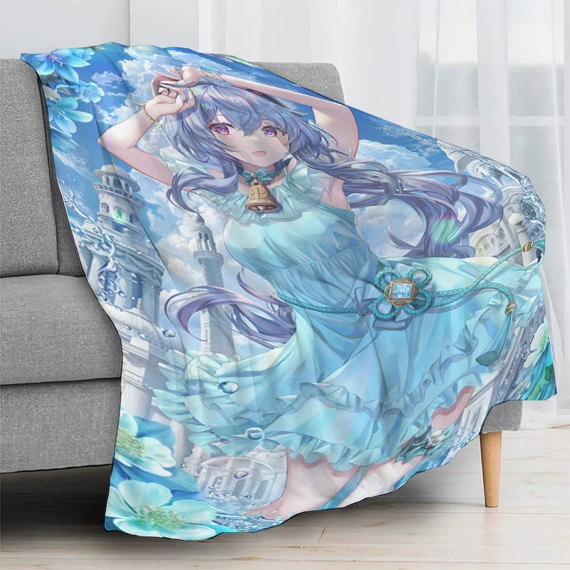 G--Genshin Impactt Hairy Blanket for Decorative Sofa Boho Home Decor Bedspread on the Bed Fluffy Soft Blankets Throw Fleece Nap