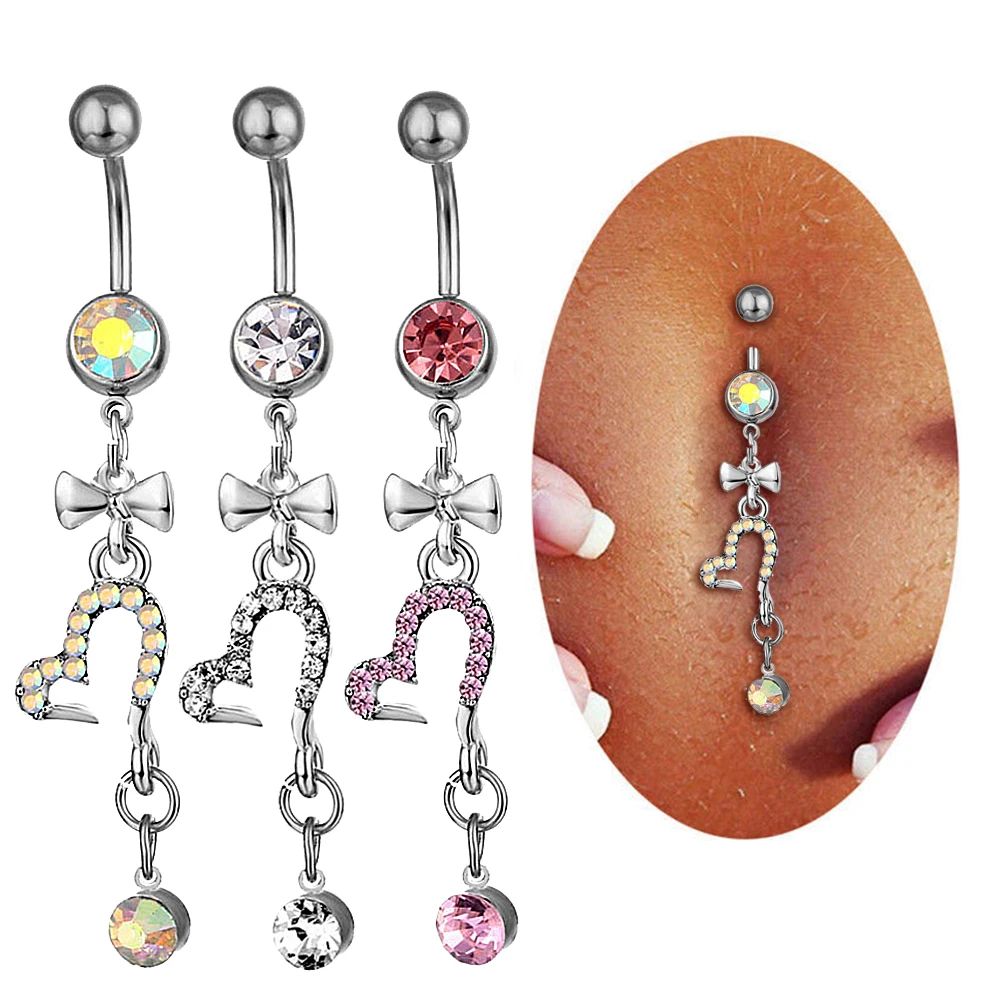 

Fashion Women Girl Drop Body Piercing Dangle Navel Belly Button Bar Barbell Rings Jewelry