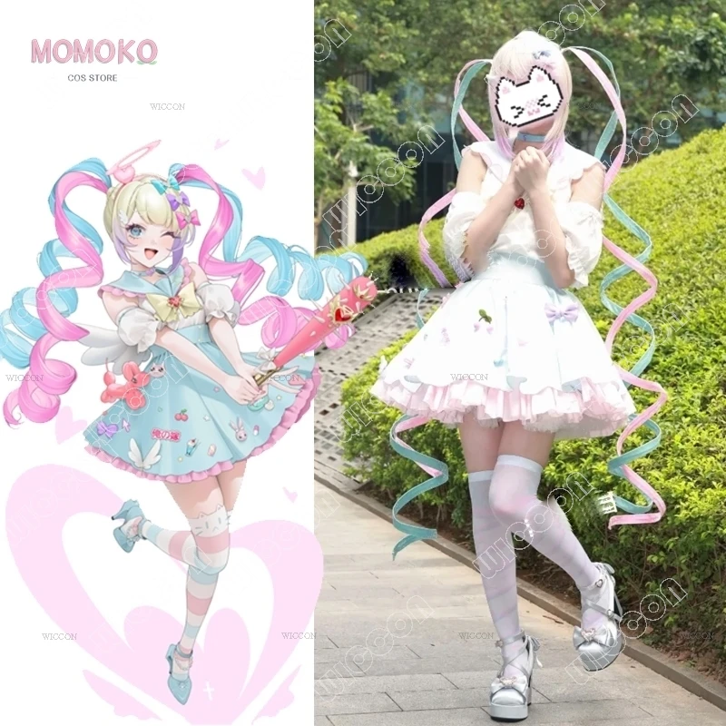 Платье Needy Girl Overdose Doujin костюм для косплея парик Streamer косплей KAngel розовая синяя