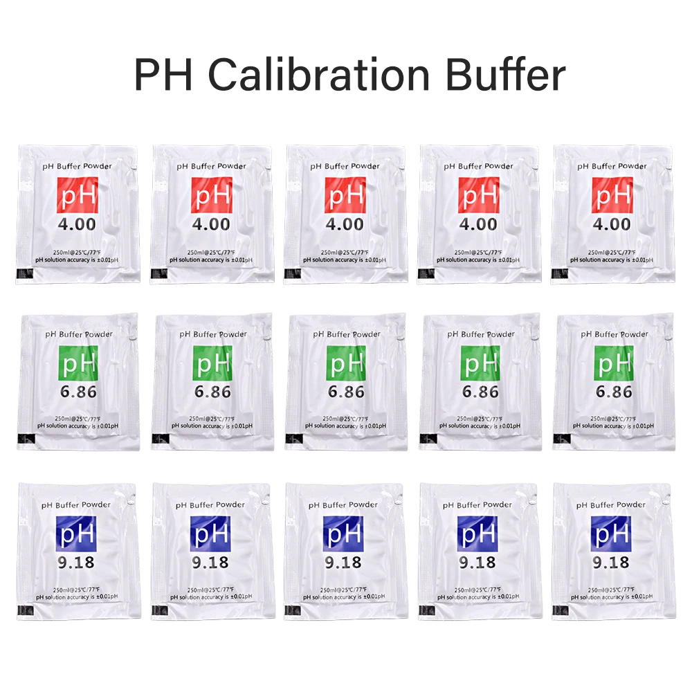 

3/6/15pcs PH 4.00 6.86 9.18 Solution Calibration Buffer Powder Accuracy 0.01PH For PH Tester Meter Digital Measurement