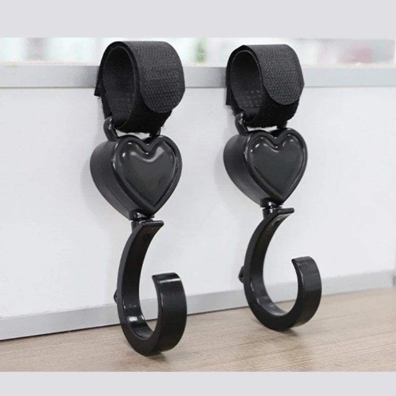 

Upgraded Stroller Hook Stroller Bag Hook Plastic Mommy Bag Hooks Bike Hooks 360Degree Rotating Pram Shopping Hooks