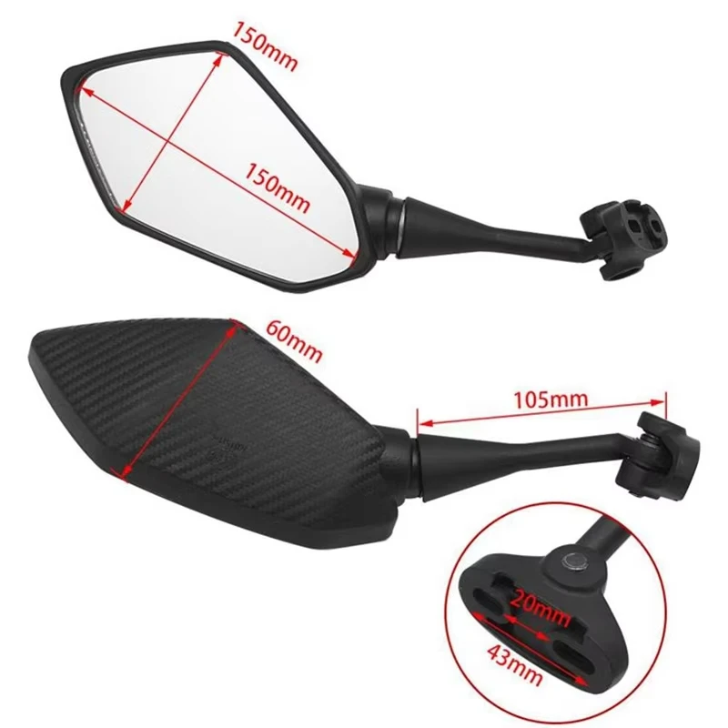 Винт для зеркала заднего вида мотоцикла Honda CBR 600 F4 F4i /RC51/RVT 1000 DD250E/DD300/350 боковое