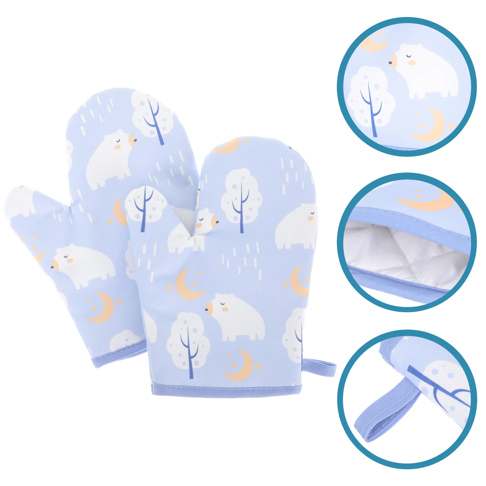 

2 Pcs Field Hockey Glove Hot Handle Holder Children's Mittens Pot Mitts Kids Oven Mitts Kitchen Gloves Microwave