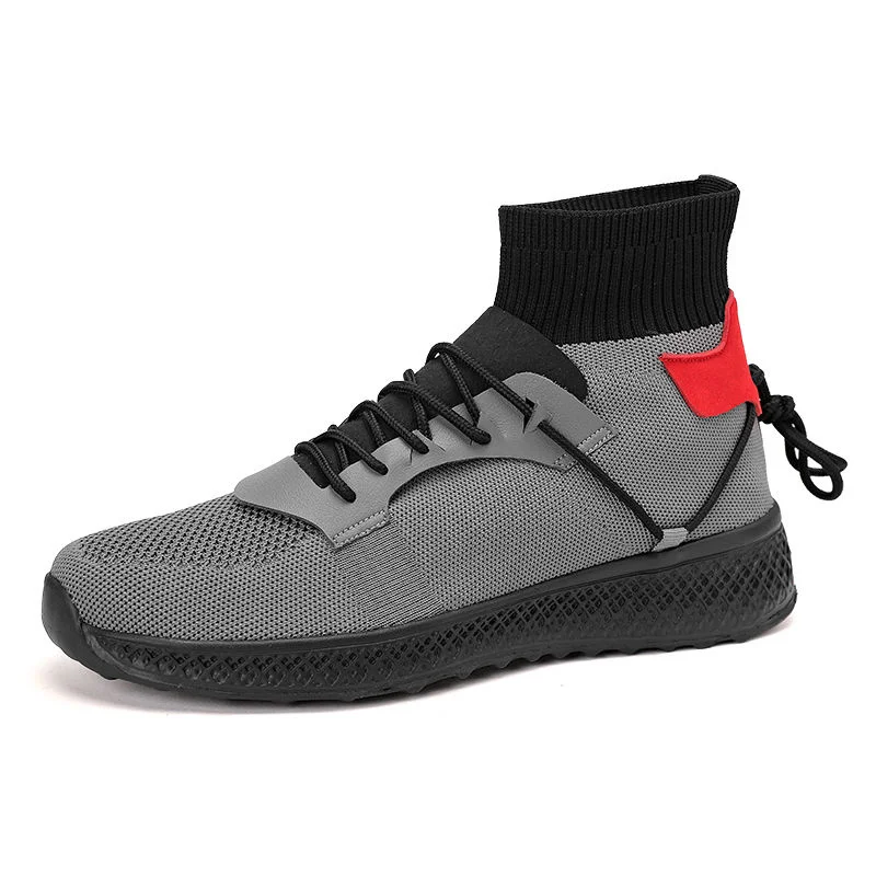 

Мужские высокие кроссовки, черные легкие кроссовки из эластичной сетчатой ткани, Классическая обувь для тренировок, весна-осень 2022