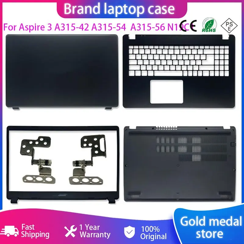 

New LCD Back Cover FOR Acer Aspire 3 A315-42 A315-42G A315-54 A315-54K A315-56 N19C1 Rear Lid TOP Case Bezel Palmrest Hinges