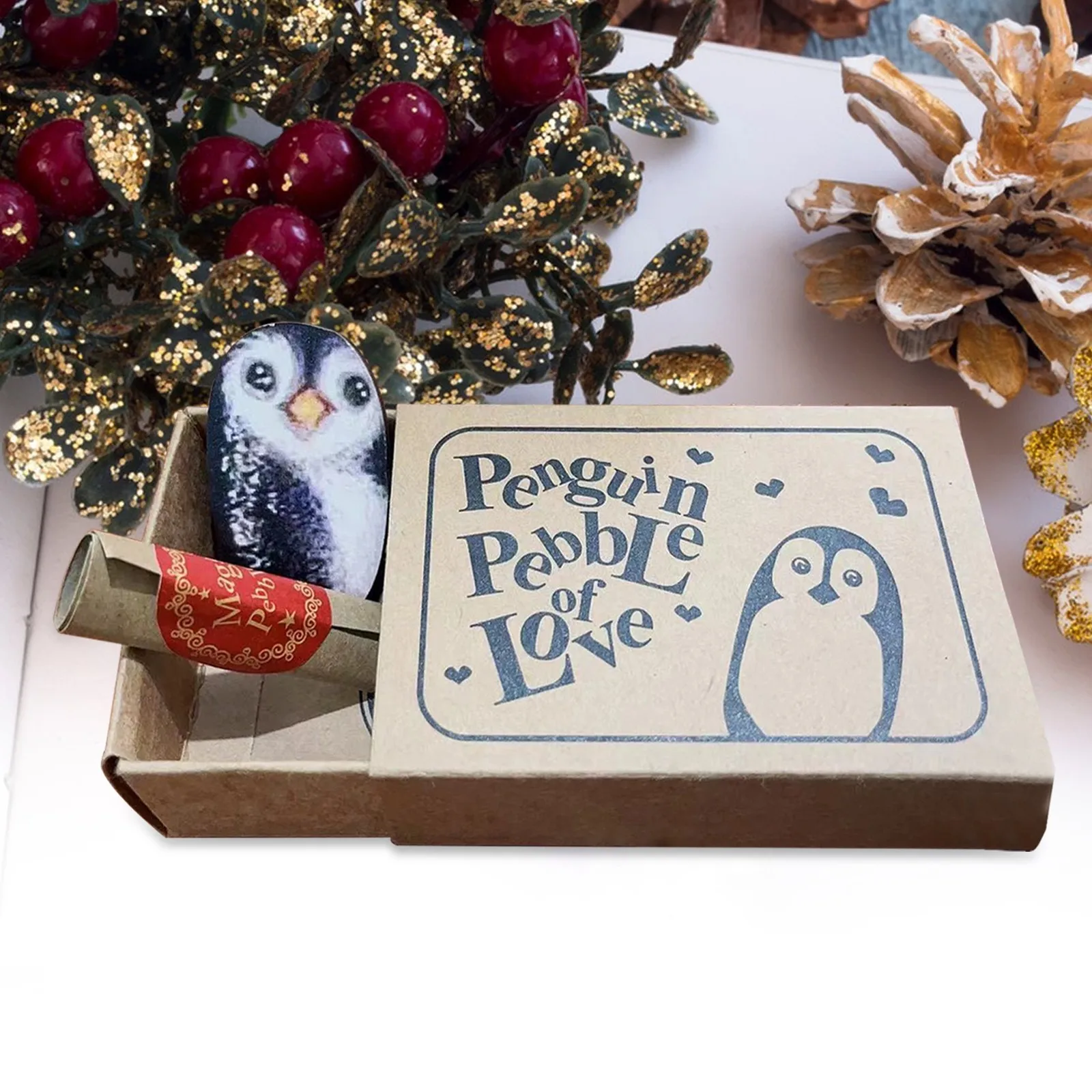 

Новый Пингвин галька романтический подарок Пингвин сувенир подарок на день рождения Любовь символы я люблю тебя карманное Обнимание ему ее...