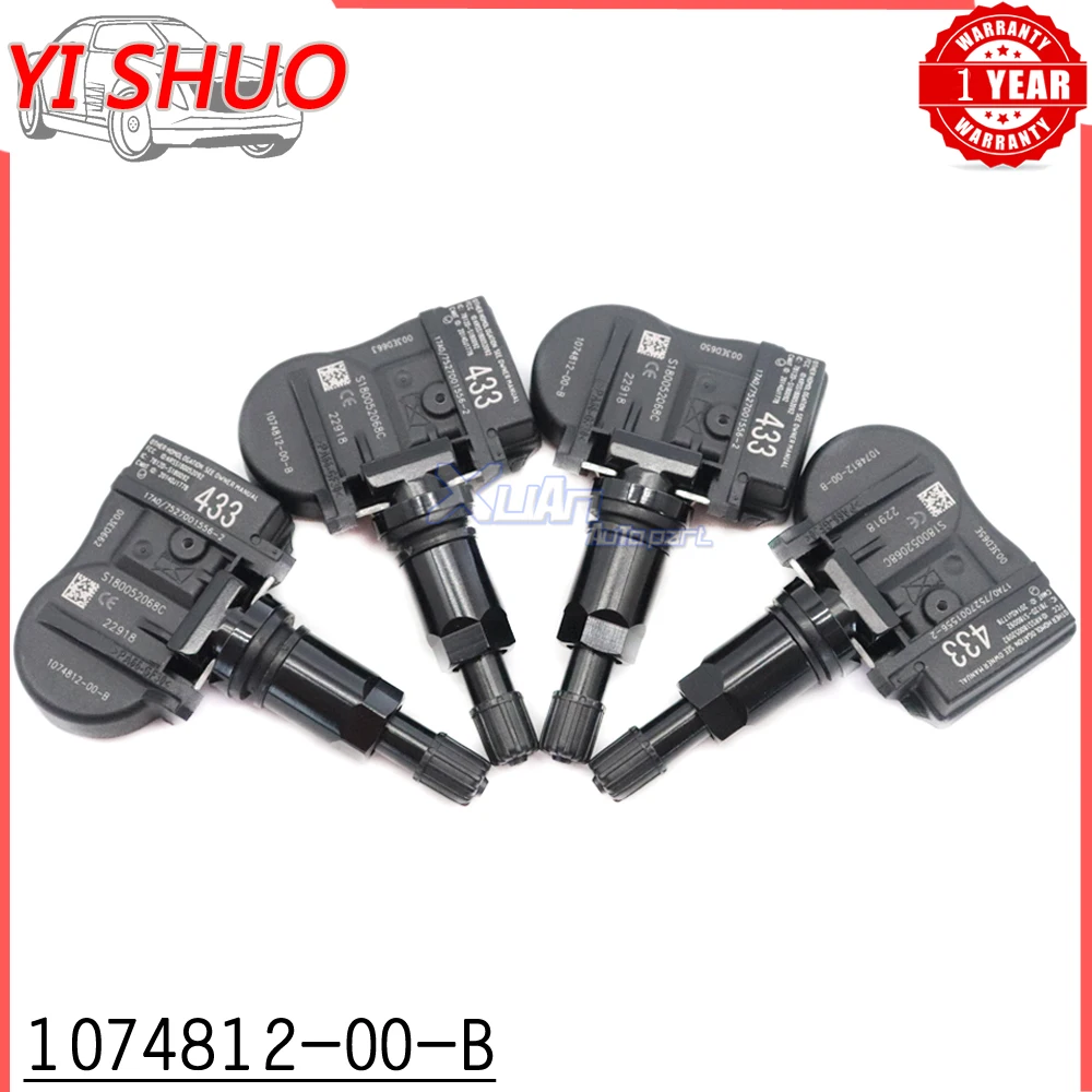 

Автомобильная сигнализация TPMS датчик давления в шинах Система мониторинга 1074812-00-B для Tesla Model 3 S X Y 2014-2021 433 МГц 107481200B