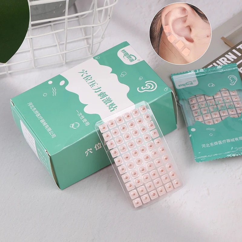 600 шт. наклейки для ушей с семенами каловли аурикулотерапия иглоукалывание