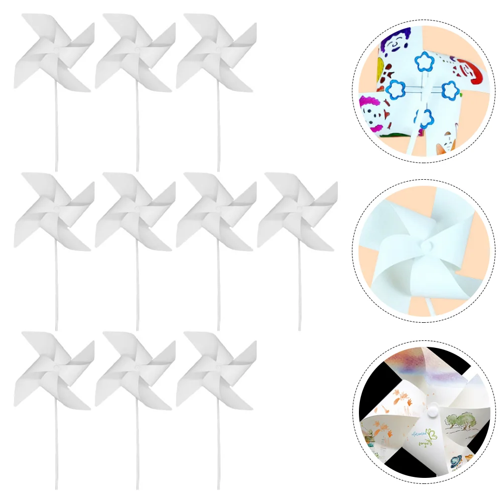 

24 Pcs Birds DIY Painting Paper Windmill Kindergarten Graffiti Pinwheels Kids Toddler Toys Girls Shirt Child Boy Suit
