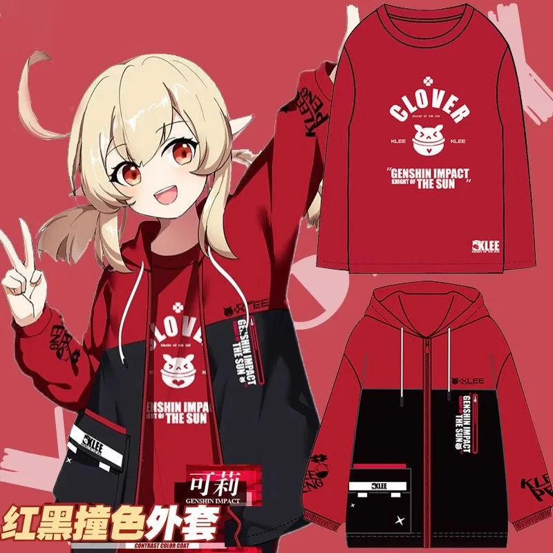 CosAn Game Genshin Impact Klee куртки косплей костюм толстовка прекрасное повседневное пальто