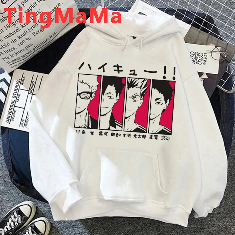 

Haikyuu hoodies men printed grunge Ulzzang male pullover hip hop