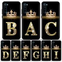 diamond crown letter a m phone case for redmi 6 pro 6a 7 7a note 7 note 8 a pro 8t note 9 s pro 4g tsoft silicone cover