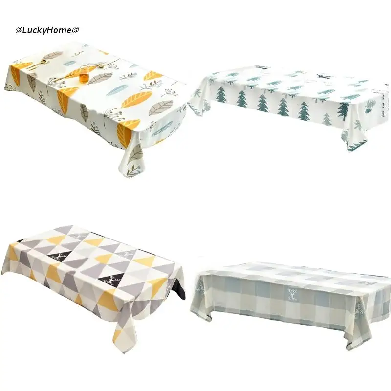 

11UA Restaurant Kitchen Rectangular Tablecloth Table Decorations for Kitchen Dinning Room Oilproof Waterproof Wedding Cloth