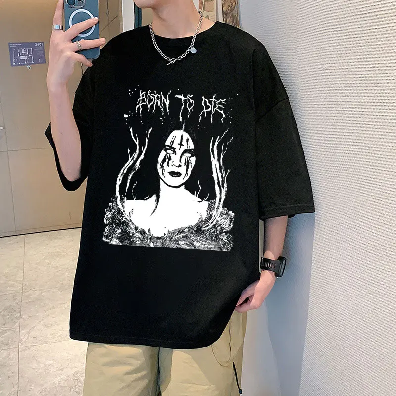 

Singer Lana Del Rey Born To Die Horror Graphic T Shirt Men Women Oversized Streetwear Vintage Short Sleeve T-shirt Fashion Tees