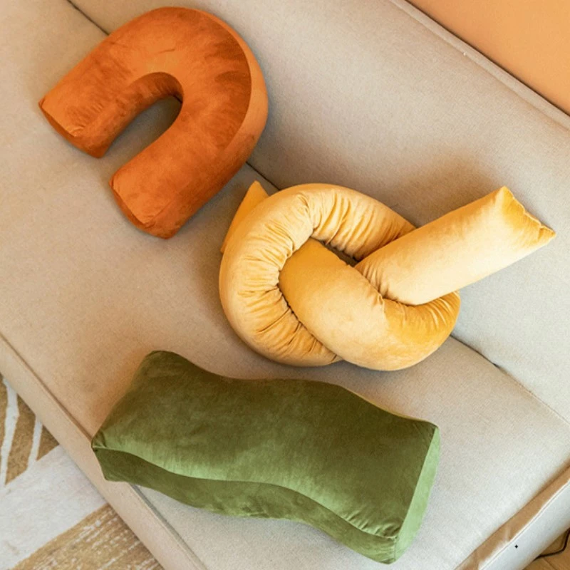 Длинные мягкие плюшевые подушки для кровати и дивана Регулируемый гибкий Poignée