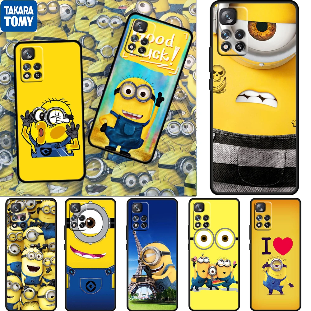 

Minions Banana Cartoon For Xiaomi Redmi Note 11 10 11T 10S 9 9S 8 7 5G 4G Soft TPU Black Phone Case Funda Coque Capa Cover Shell