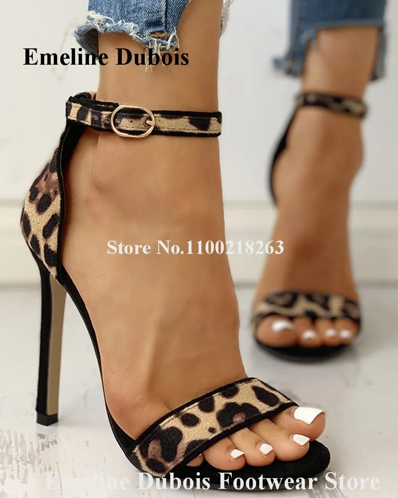 

Сандалии замшевые с леопардовым принтом, пикантные босоножки из дерева с ремешком на щиколотке, с пряжкой, на высоком каблуке-шпильке, класс...