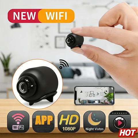 Мини-камера 1080P беспроводная для видеонаблюдения