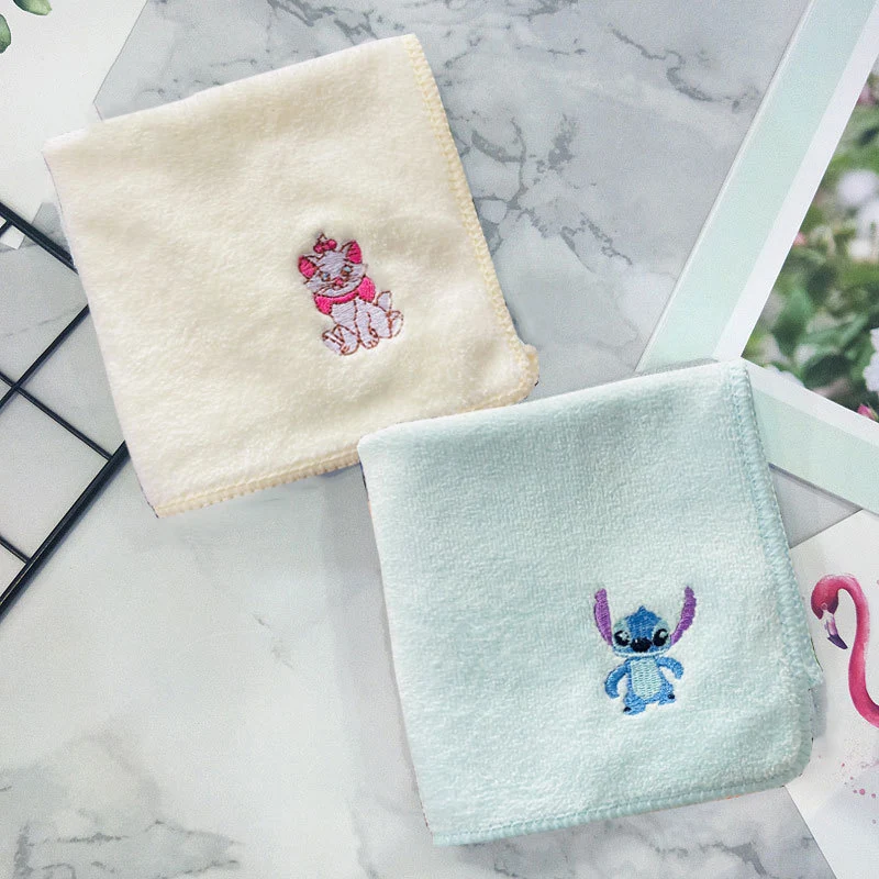 Disney Children's Towel Handkerchief Small Square Embroidery