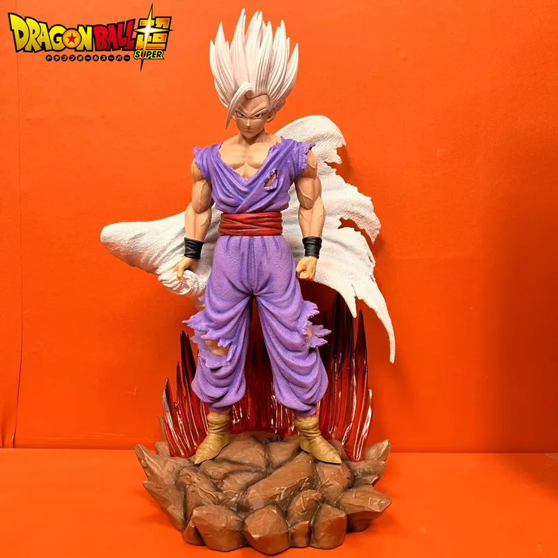 

35cm Dragon Ball Z White God Berst Cloak Son Gohan Gk Figure Pvc Led Statue Action Figurine Model Collection Doll Toys Kid Gift