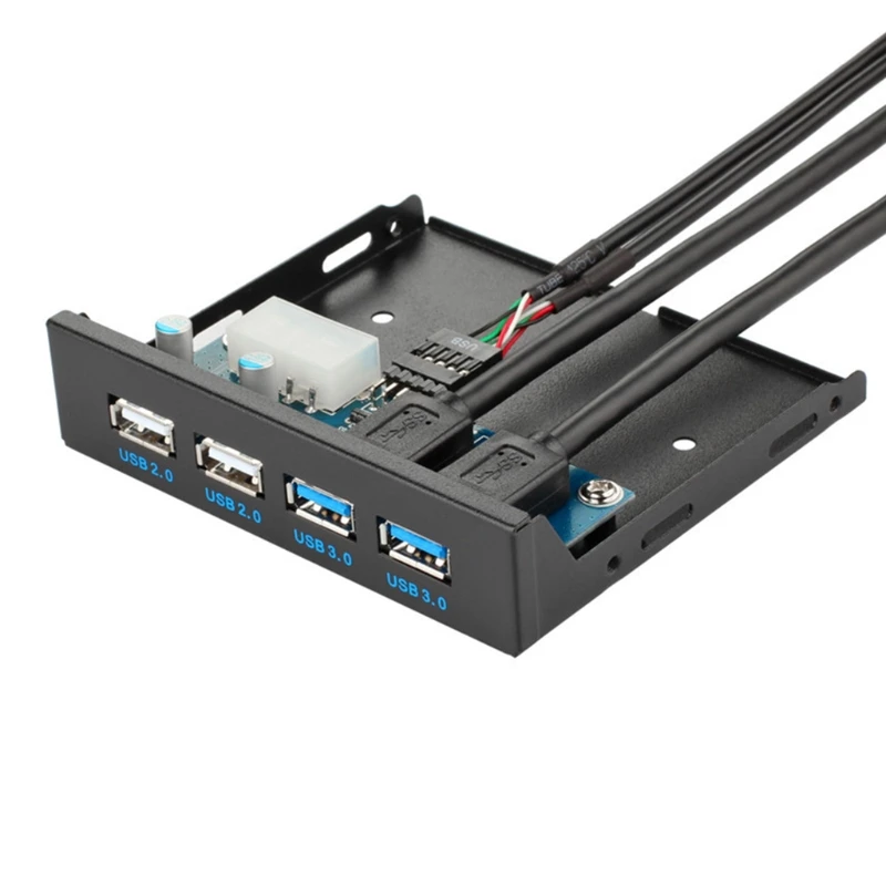 

Передняя панель USB 9-pin/ 19-4 порта USB 2,0 Hub Передняя панель компьютера