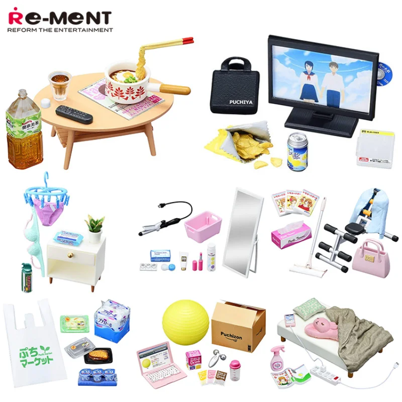 

RE-MENT Gashapon Capsule Candy Toy Girly Room Action Figure Girl House Miniature Furniture Model Figurines Table Ornaments