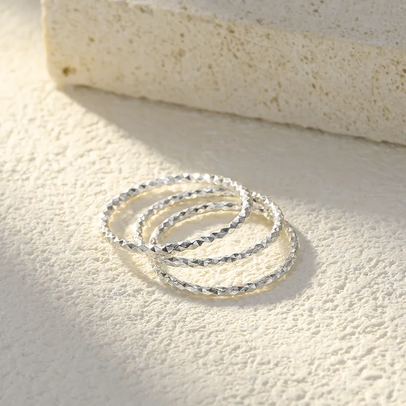 Сверкающее звездное кольцо из стерлингового серебра 999 пробы женское модное