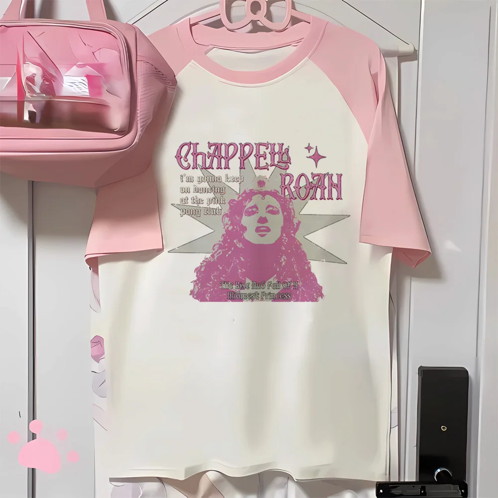 Chappell Roan t shirt teen Punk women Gothic Y2k anime University Colorful 2000s hip hop Pop Culture Graphic