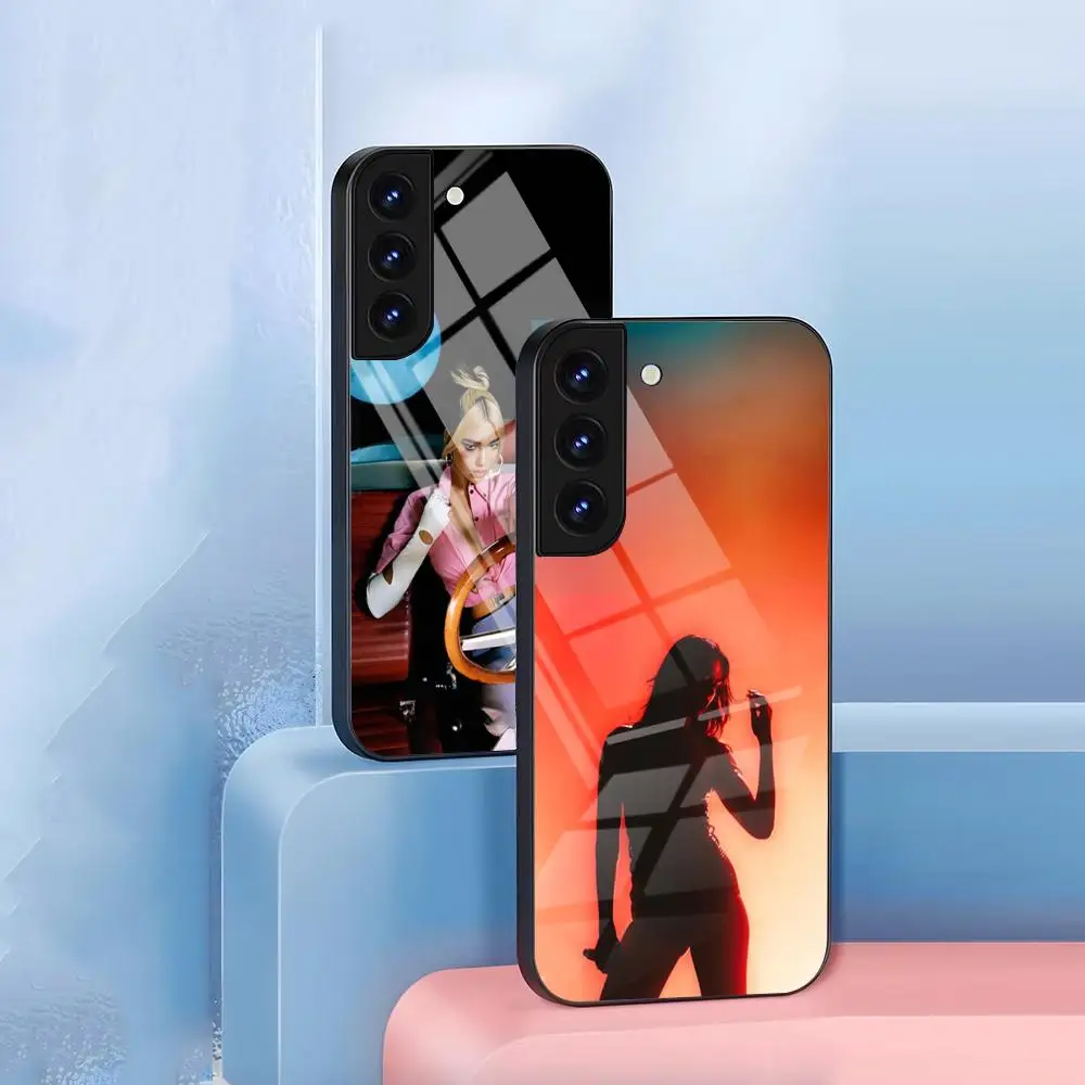 Фото Чехол для телефона Dua L-Lipas Singer для Samsung S26 S25 S24 FE S23 S22 S21 Plus S20 Ultra Note20Ultra, черный, стеклянный №1