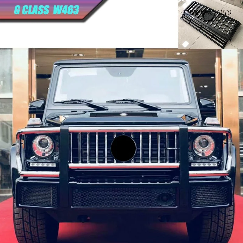 Фото Решетка радиатора GT Style для Mercedes-Benz G-класса W463 G500 G63 G350 G65 (до 2018 г.), сетчатая, из углеродного волокна №2