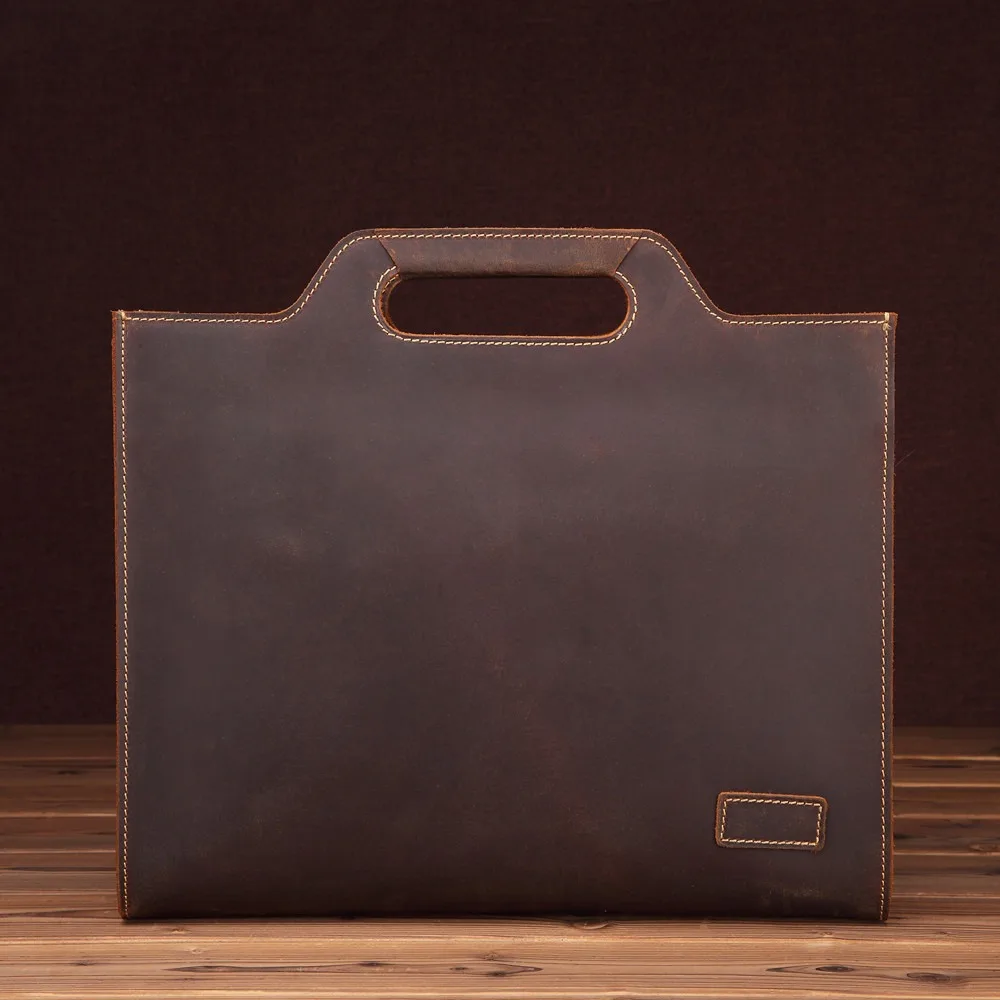 Винтажная мужская сумка через плечо из кожи Крейзи Хорс