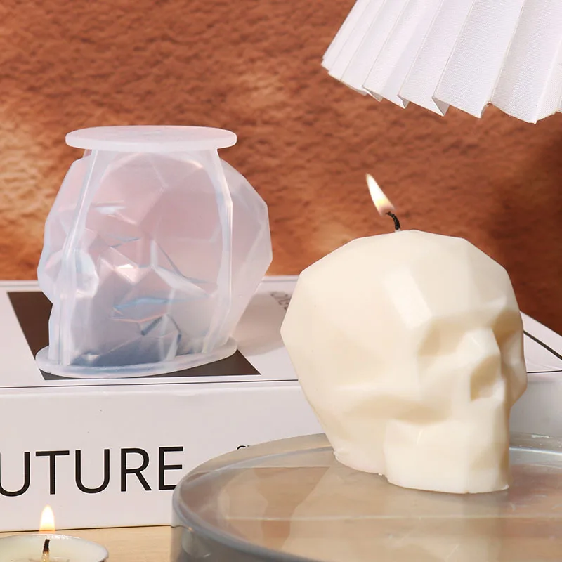 

3D Skull Resin Candle Mold Resin Molds Skull Shape Molds for Aromatherapy Candle Soap Making DIY Crafts Chocolate Mold Wax Mould