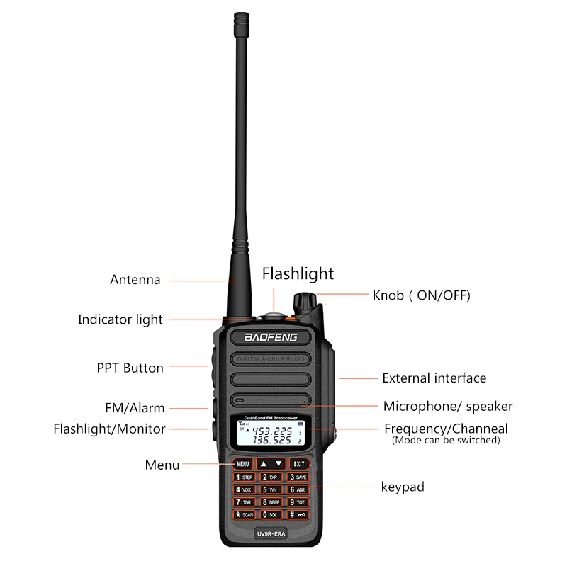 NEW 2021 baofeng uv-9r ERA plus IP68 waterproof walkie talkie long range 30km car cb ham radio hf transceiver UHF radio station